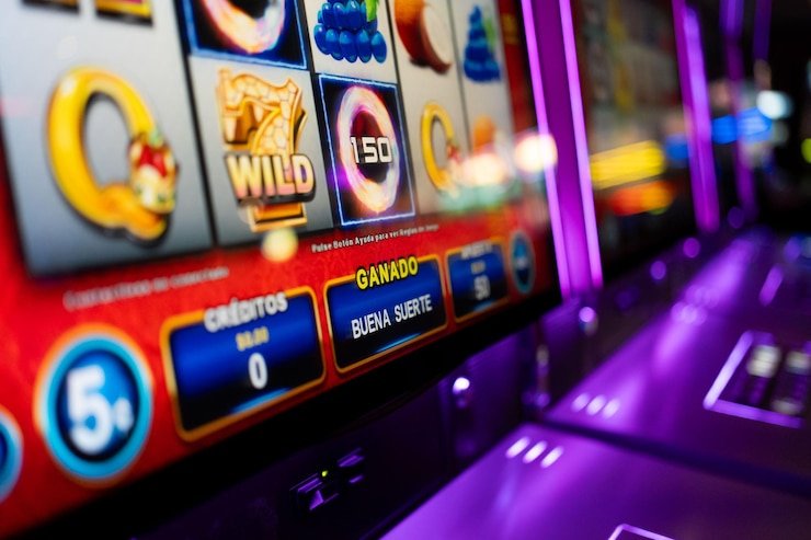 Multi-angle live casino studio showing professional Caribbean Stud Poker dealer and game action